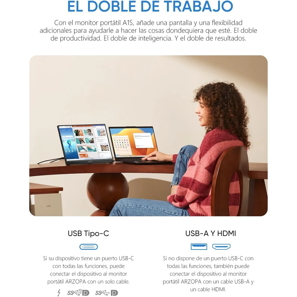 ARZOPA Portátil en detalle