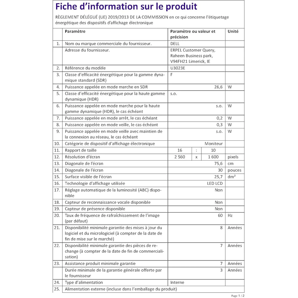 Dell U3023E en detalle