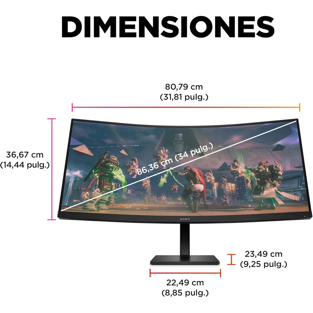 HP OMEN 34c en detalle