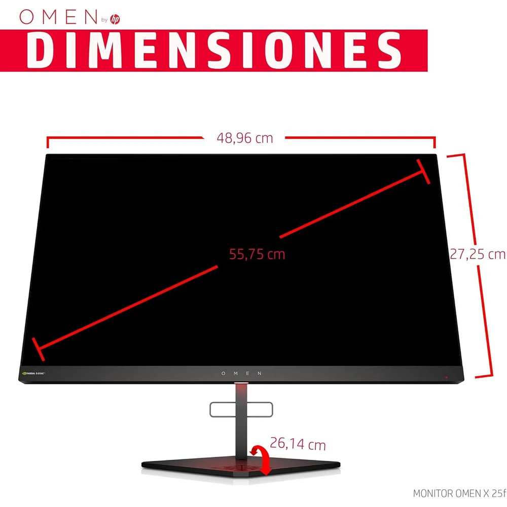 HP OMEN X 25f en detalle
