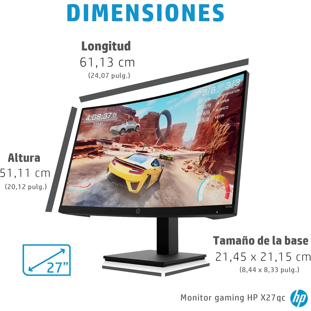 HP X27qc Gaming Monitor en detalle