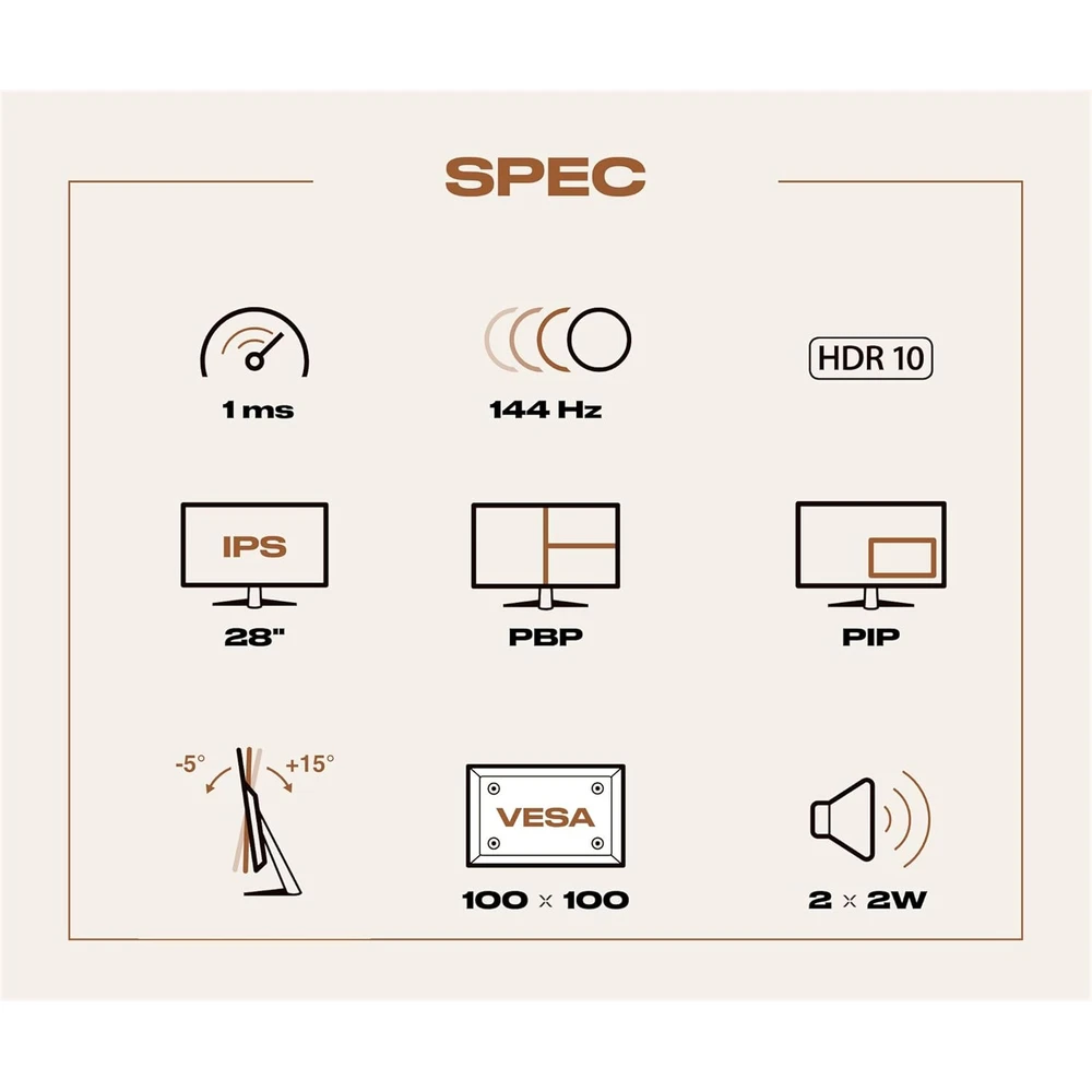 JapanNext 28 pulgadas IPS 4K en detalle