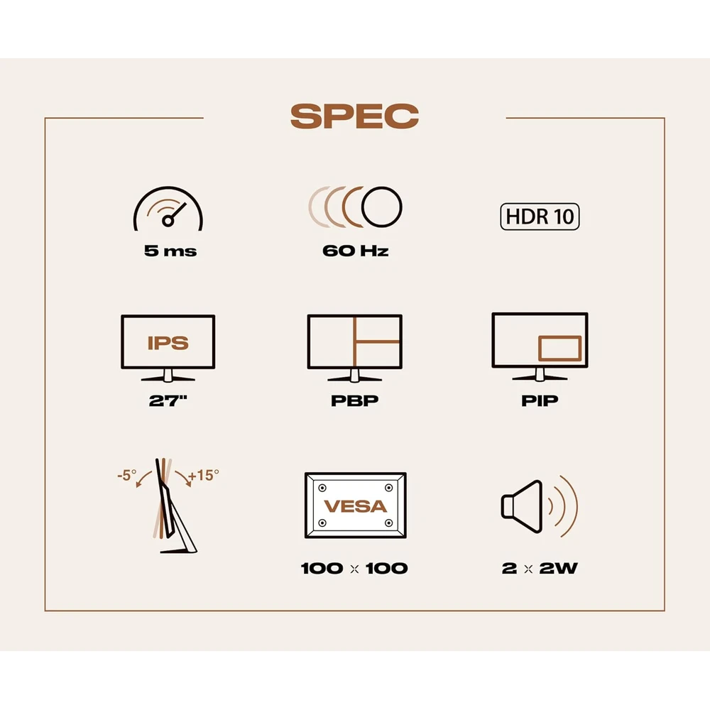 JAPANNEXT Monitor 27 IPS 4K en detalle
