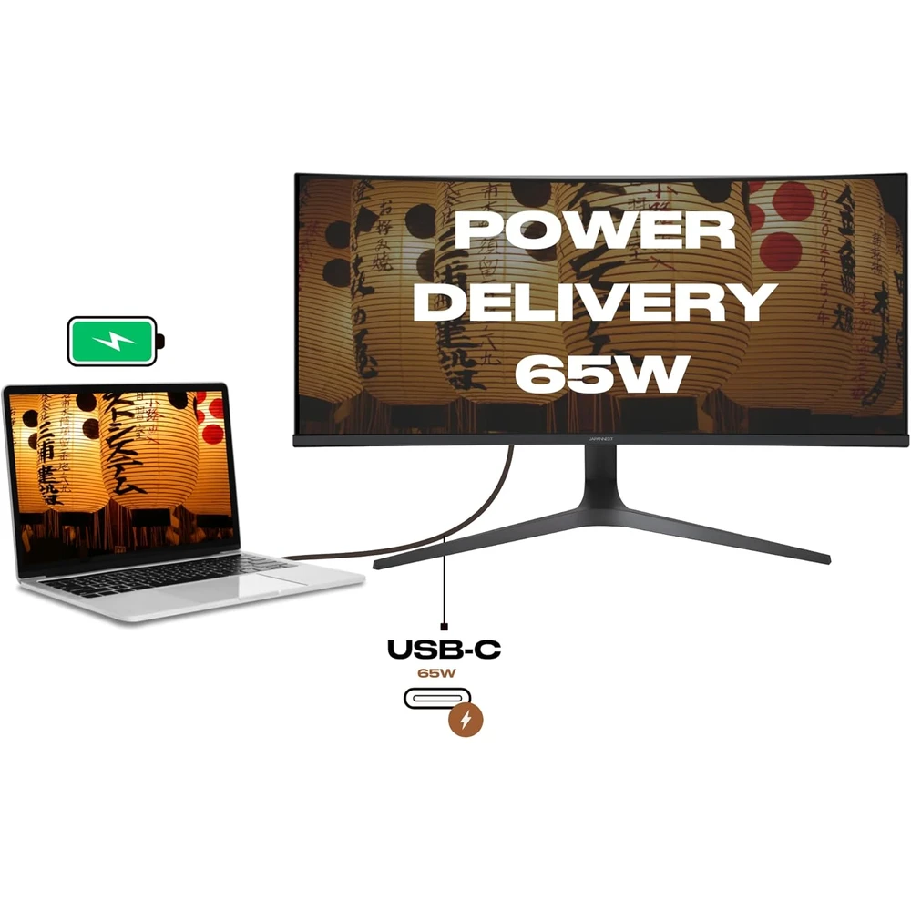 JAPANNEXT Monitor 34 pulgadas en detalle