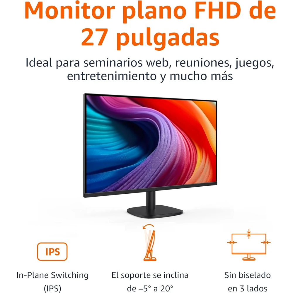 Amazon Basics Monitor 27 pulgadas en detalle