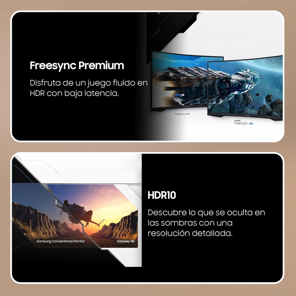 Samsung Monitor Gaming 27 WQHD en detalle