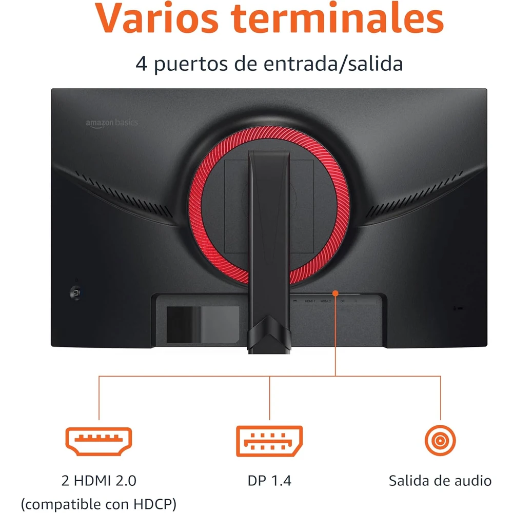 Amazon Basics Monitor Juegos FHD 24 pulgadas en detalle