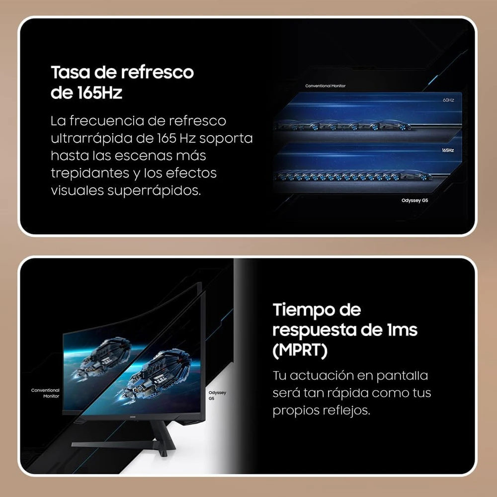 Samsung C34G55T Odyssey G5 en detalle