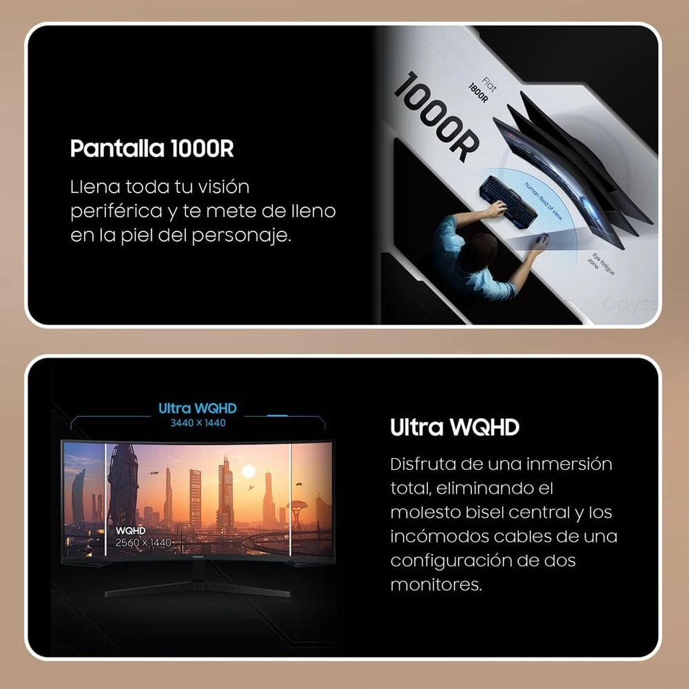 Samsung C34G55T Odyssey G5 en detalle