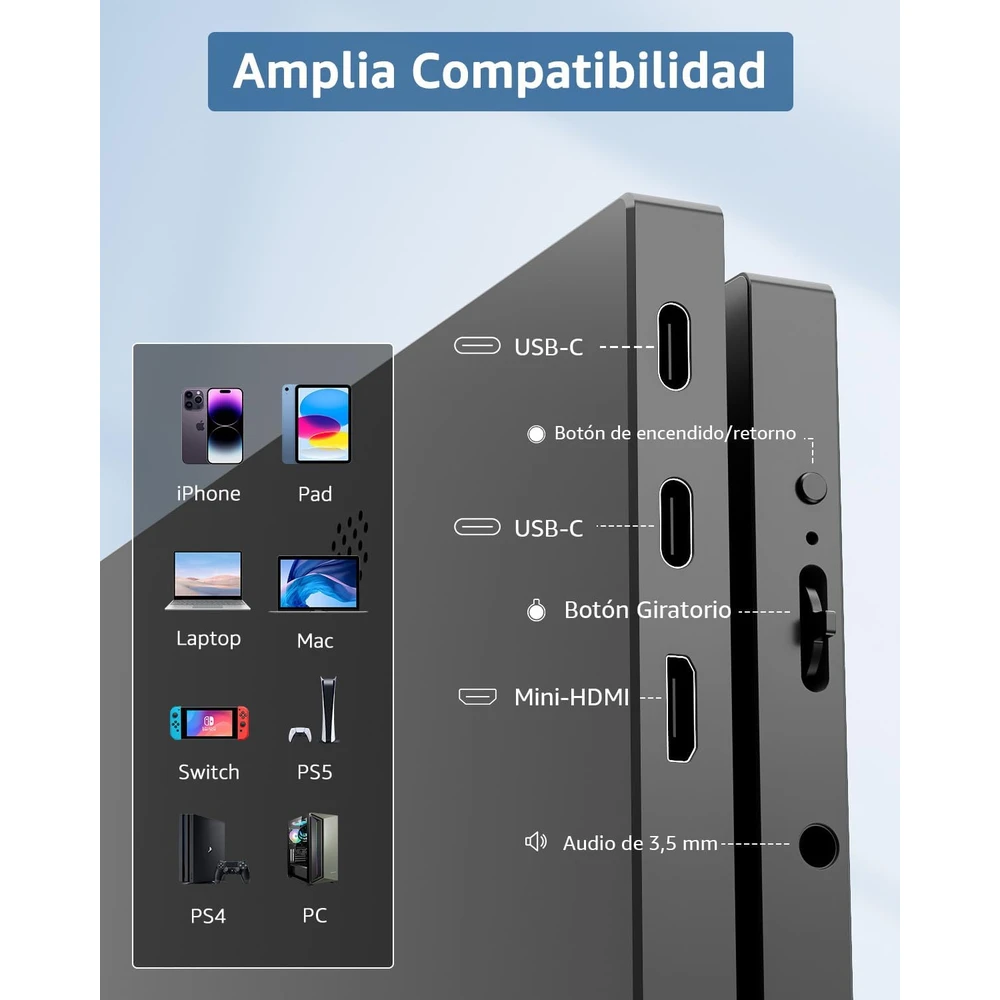 Yodoit Monitor Portátil en detalle